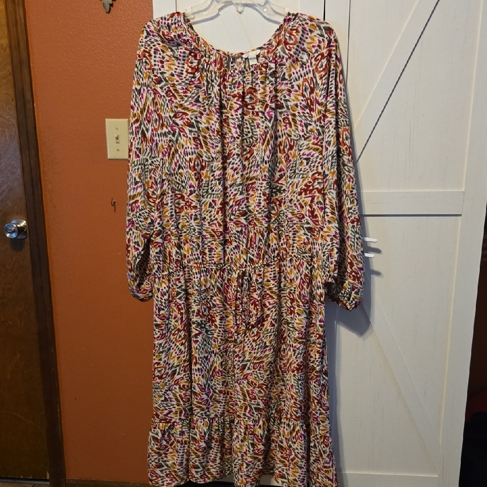 Cato Colorful Long Sleeve Dress